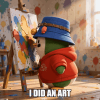 ZaddyFi art penguin artist creative GIF