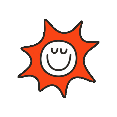 Smiley Face Sun Sticker by Maeve Chocolate