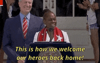 uswnt equal pay bill de blasio parade of champions chirlane mccray GIF