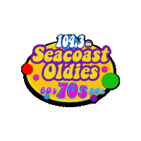 SeacoastOldies music wave 80s radio Sticker