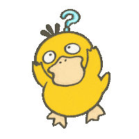 wwingkee confused pokemon why duck Sticker