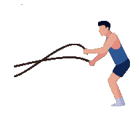 RaquelSantoniFIT cardio cuerpower cardio time battle rope Sticker