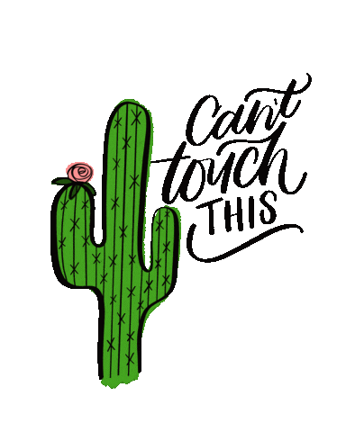 LadyChubbletters desert cactus arizona touch Sticker