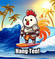 Surfing Hang Ten GIF by Zorooster