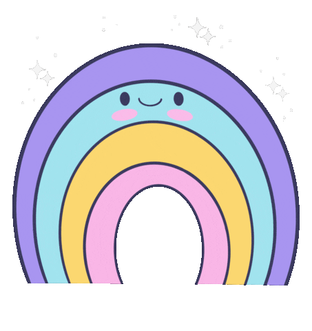Rainbow Hello Sticker
