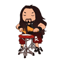 Drummer Drum Sticker