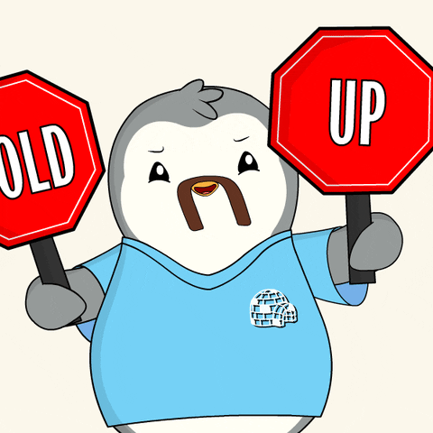 Hold On What GIF by Pudgy Penguins