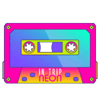 Neon Cassette Sticker by IN TRIP