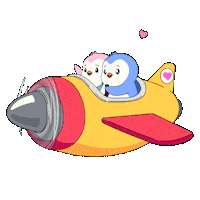 Flying I Love You Sticker by Pudgy Penguins