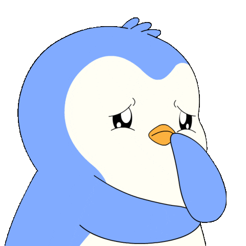 Scared Face Sticker by Pudgy Penguins