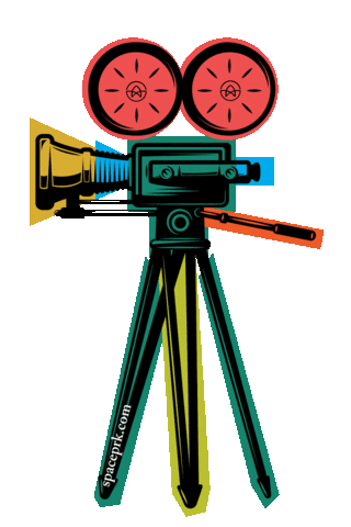 Spaceprk film camera shooting roll Sticker