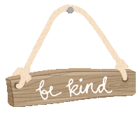 Hanging Be Kind Sticker