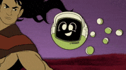 toldar cartoon 80s wink robot GIF