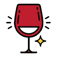 Refreshing Red Wine Sticker