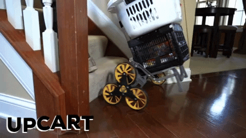 UpCart giphygifmaker stairs hand truck upcart GIF