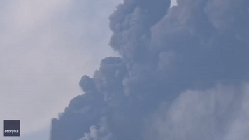 Ash Billows as Italy's Mount Etna Erupts
