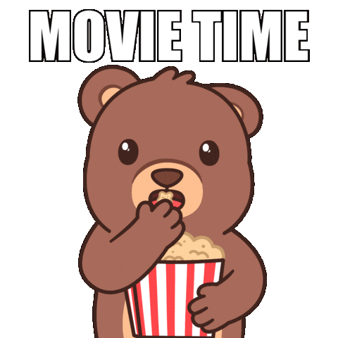 Teddy Bear Popcorn Sticker by BEARISH