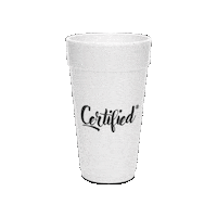 certiciety certi cup certified styrofoam cup Sticker