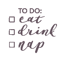 Cottagecalligraphy drink eat sunday lazy Sticker