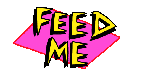 Hungry Feed Me Sticker by Russell Taysom