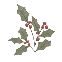 Christmas Holly Sticker