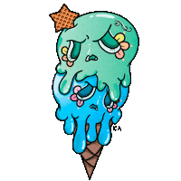 Melting Ice Cream Sticker