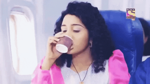 Drinking Water Eye Roll GIF