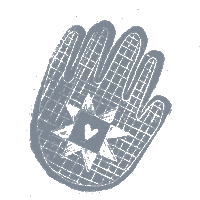 emilyruthprints blue hand quilt blockprint Sticker