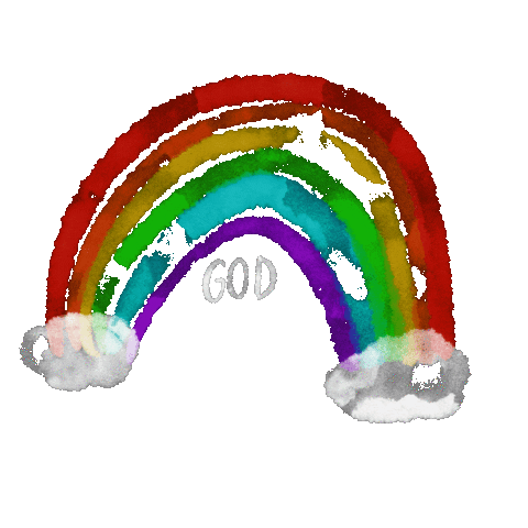 Rainbow Jesus Sticker