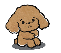Sad Dog Sticker