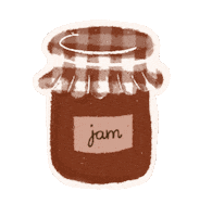 Strawberry Jam Cooking Sticker