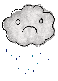 Sad Rain Sticker