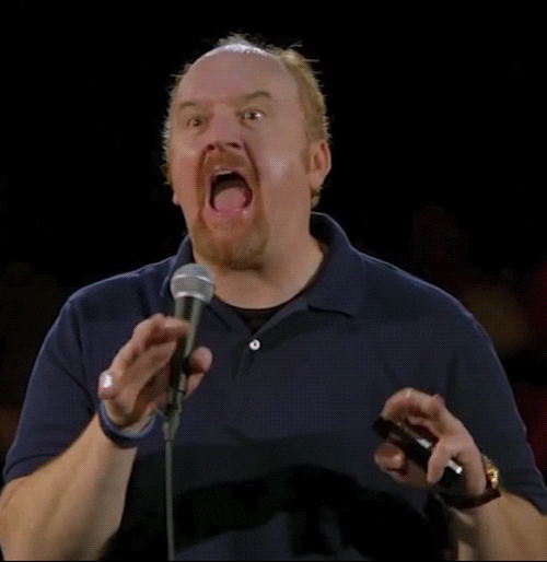 excited louis ck GIF