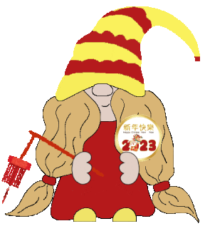 Chinese New Year Gnome Sticker