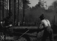NationalWWIMuseum black and white teamwork military footage GIF