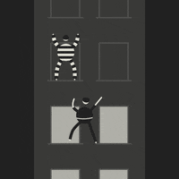 motionbypar jump night police 2d GIF