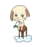 Sad Dog Sticker