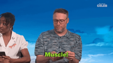 Seth Rogen Muscle GIF by BuzzFeed