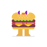 the_commmunion food yummy burger cheeseburger Sticker