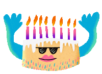 Celebrate Happy Birthday Sticker by Jon Hanlan