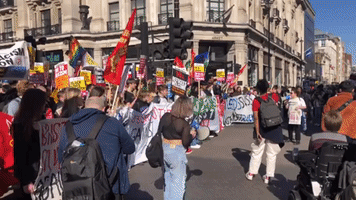 Anti-Racism Protest Blocks London's Regent Street