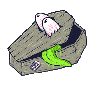 Halloween Coffin Sticker