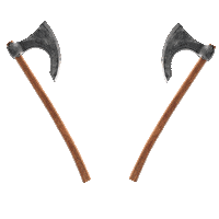 Viking Axe Sticker by Vinnie Camilleri