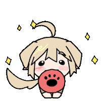 bowdow__ happy fun cute dog Sticker
