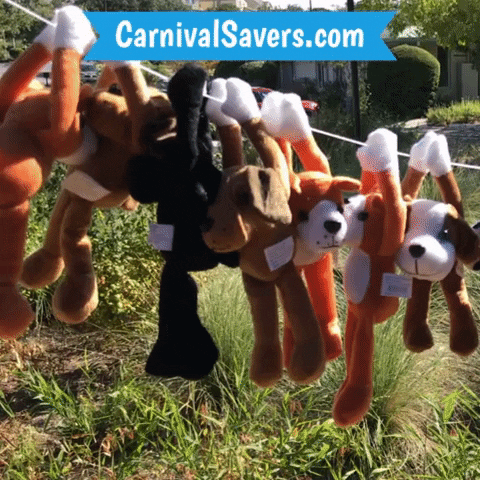CarnivalSavers giphyupload dogs plush stuffed animals GIF