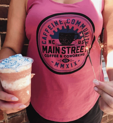 mainstreetcoffee smoothie fourth of july sparklers main street coffee GIF