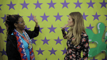 High Five Brooklyn Decker GIF by Nickelodeon at Super Bowl