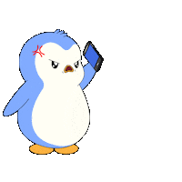 Angry Text Sticker by Pudgy Penguins