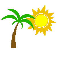 Palm Tree Beach Sticker by Bay Edge Media