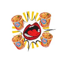 hungry instant noodles Sticker by POPMIE